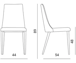 Sedia da soggiorno realizzata in tessuto Ely di Easyline