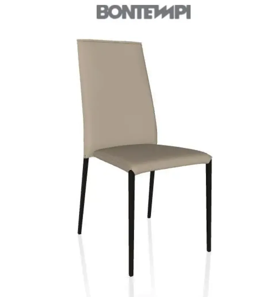 Sedia in cuoio senza braccioli Tai in Offerta Outlet