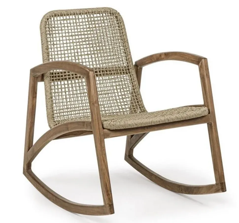 Sedia in legno a dondolo Poltrona dondolo adelita in fibra sintetica - bizzotto scontata