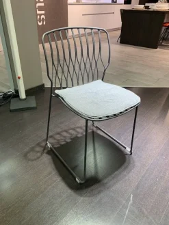 Sedia in metallo senza braccioli Freak in Offerta Outlet