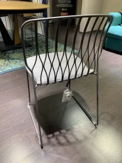 Sedia in metallo senza braccioli Freak in Offerta Outlet