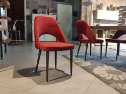 Sedia in tessuto con schienale medio Lilla scontata