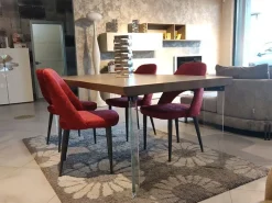 Sedia in tessuto con schienale medio Lilla scontata