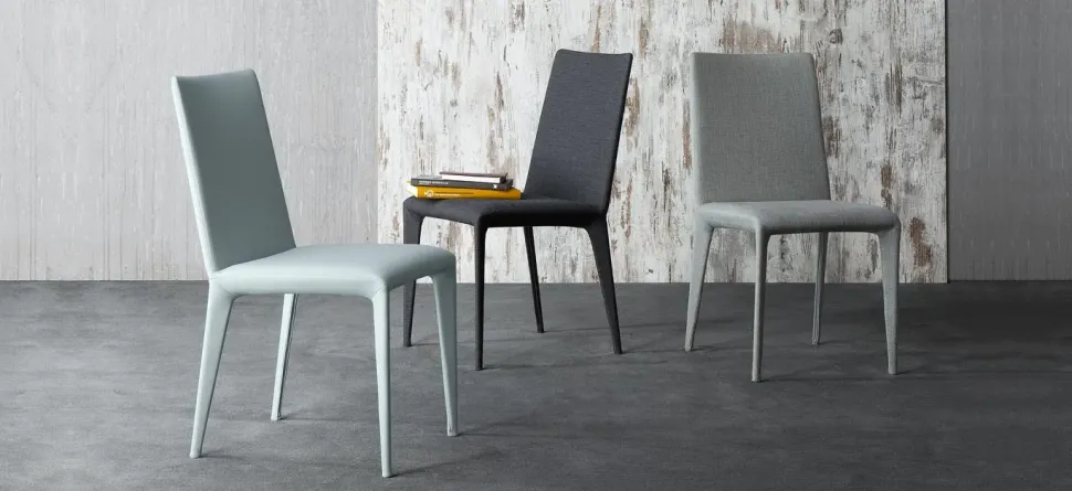 Sedia in tessuto senza braccioli Sedia bonaldo filly up in tessuto gambe rivestite in Offerta Outlet
