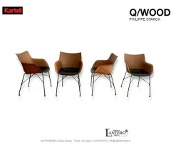 SEDIA Kartell Qwood poltroncine legno 3d kartell a PREZZO OUTLET