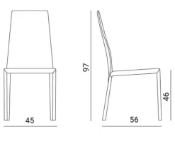 Sedia modello Wave di Easyline a prezzo riservato