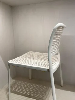 Sedia senza braccioli Audrey bianca Kartell a prezzo Outlet