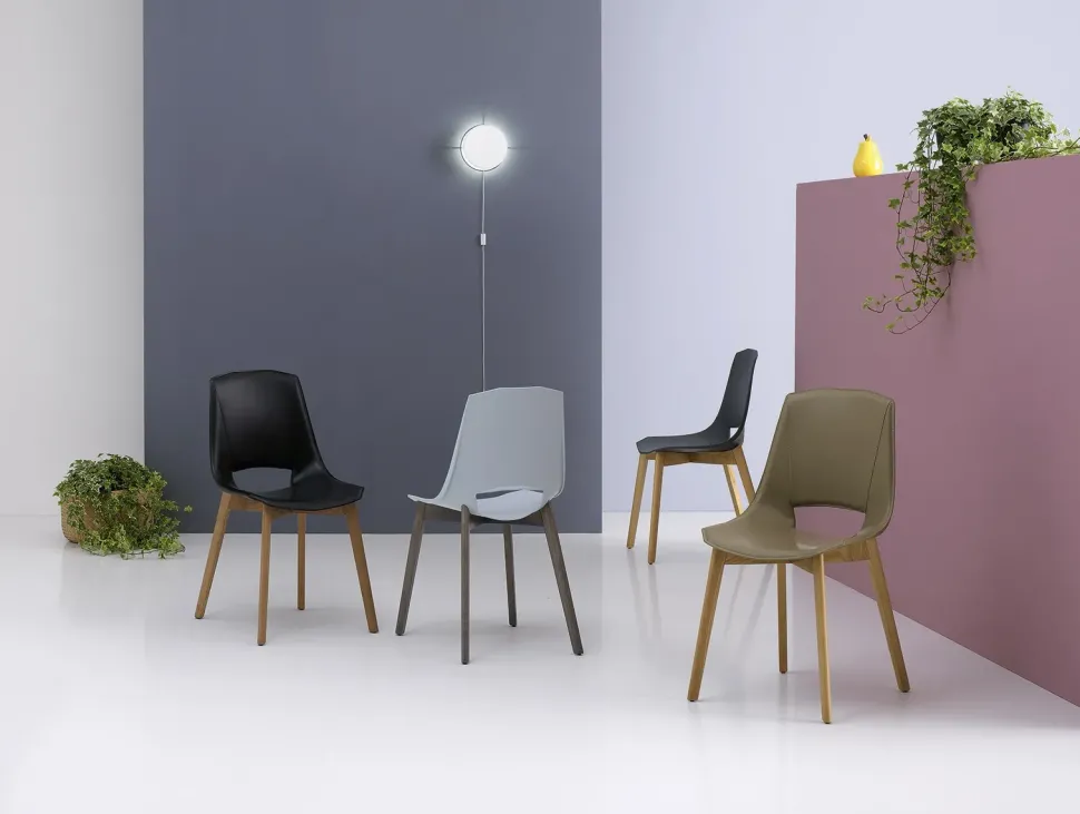 Sedia senza braccioli Eva 5 di Pointhouse a prezzo scontato