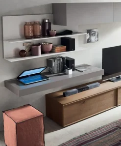 Soggiorno completo in stile design Maronese in legno Offerta Outlet