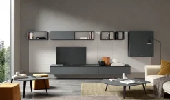 Soggiorno completo L106 di Colombini casa in laminato opaco a prezzo scontato