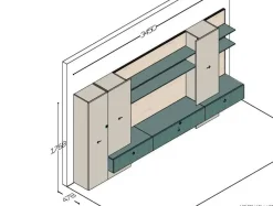 Soggiorno completo modello Living by orme design di Orme in Offerta Outlet