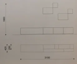 Soggiorno completo Orme day 115 di Orme in laminato materico a prezzo scontato
