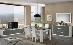 Soggiorno completo Soggiorno giada comp.03 di Artigianale in laccato opaco in Offerta Outlet