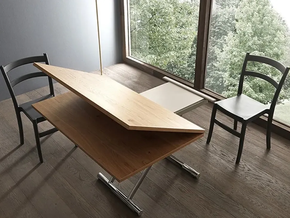 Tavolino trasformabile in tavolo in legno Universe Altacom in Offerta Outlet