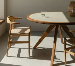 Tavolo A&c Tavolo  myhome rotondo gamila cemento e legno PREZZI OUTLET -30%