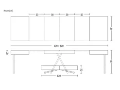 Tavolo Assist Altacom in legno rettangolare, allungabile e dal design moderno.