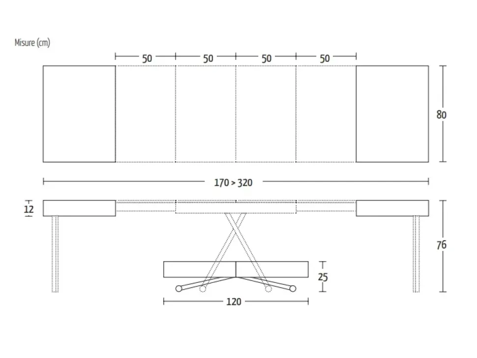 Tavolo Assist Altacom in legno rettangolare, allungabile e dal design moderno.
