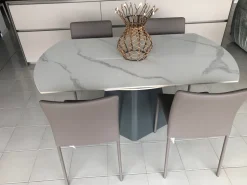 Tavolo con piano in ceramica rotondo di Target point a PREZZO OUTLET