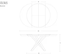 Tavolo con piano in laminato rotondo di Altacom a PREZZO OUTLET