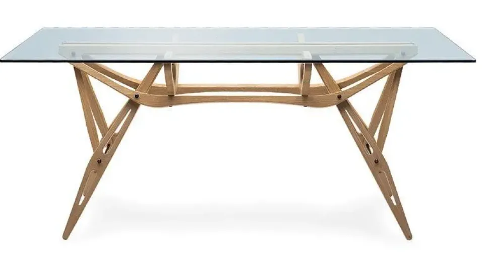 Tavolo con piano in vetro rettangolare di Zanotta a PREZZO OUTLET