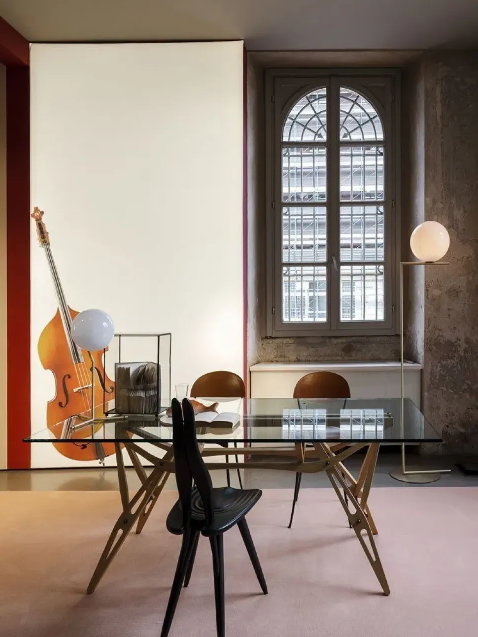 Tavolo con piano in vetro rettangolare di Zanotta a PREZZO OUTLET