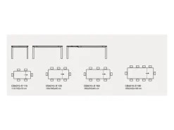 TAVOLO Connubia Baron SCONTATO a PREZZI OUTLET  affrettati