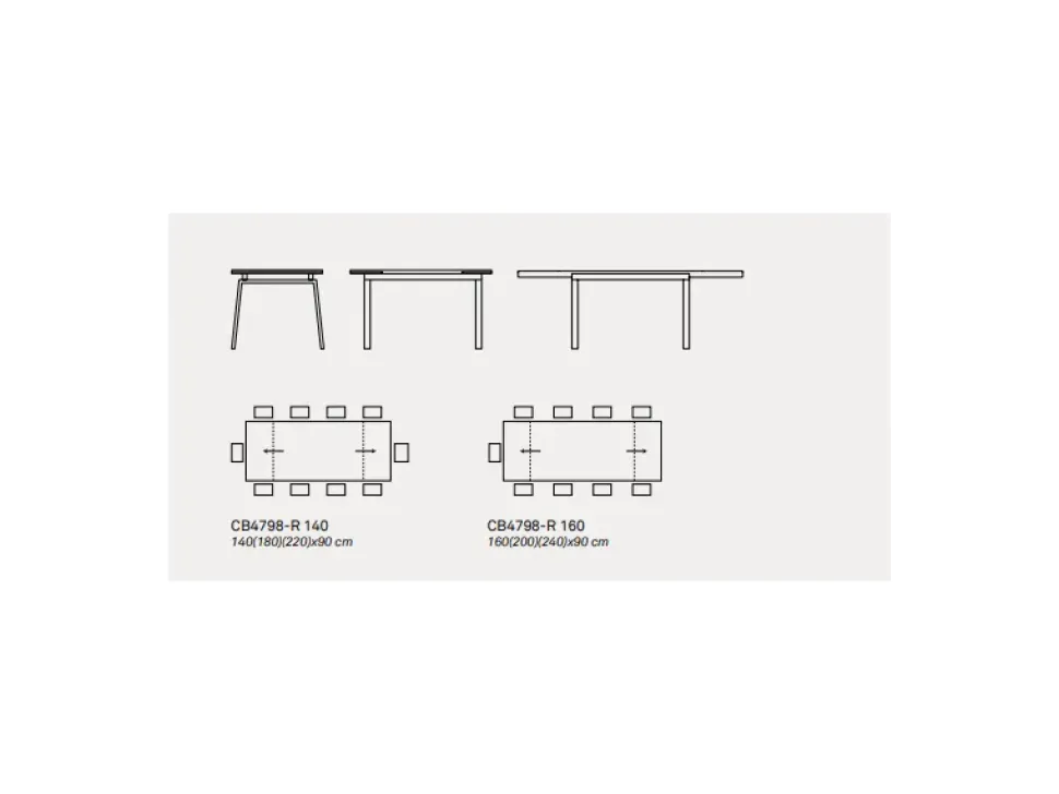 TAVOLO Connubia Zeffiro SCONTATO a PREZZI OUTLET