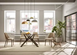 Tavolo Diago Ozzio in vetro Fisso