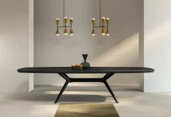 Tavolo ellittico in legno Glamour di Fratelli mirandola in Offerta Outlet