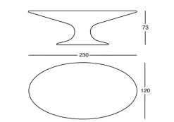 Tavolo ellittico Tavolo fenice by piero bottoni 1936 di Zanotta a prezzo riservato