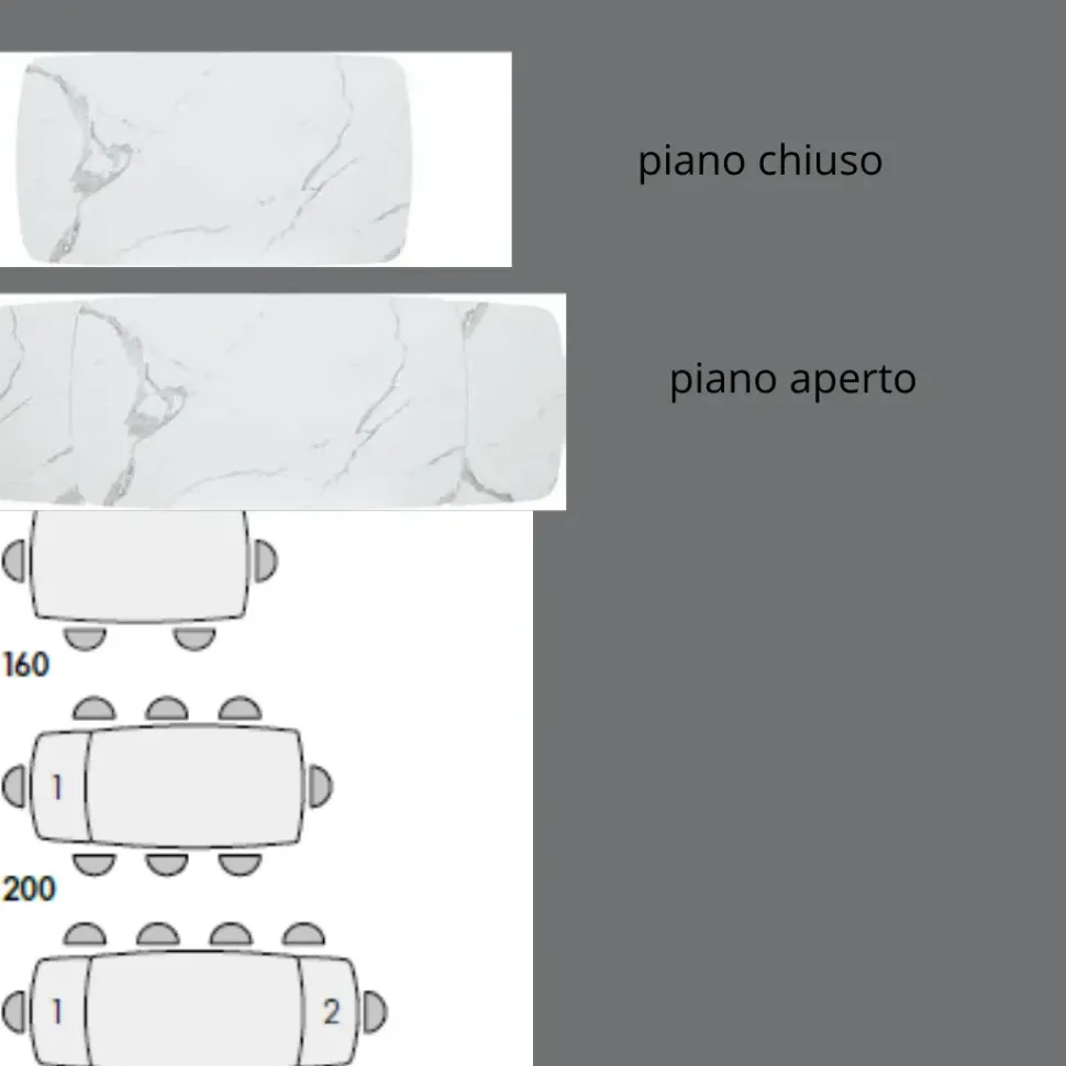 Tavolo ellittico Tavolo modello agata Mobilificio bellutti scontato del 56%