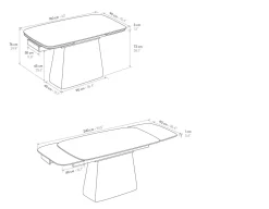 Tavolo ellittico Tavolo modello agata Mobilificio bellutti scontato del 56%