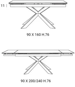 Tavolo Excelsior Easyline in ceramica Rettangolare allungabile
