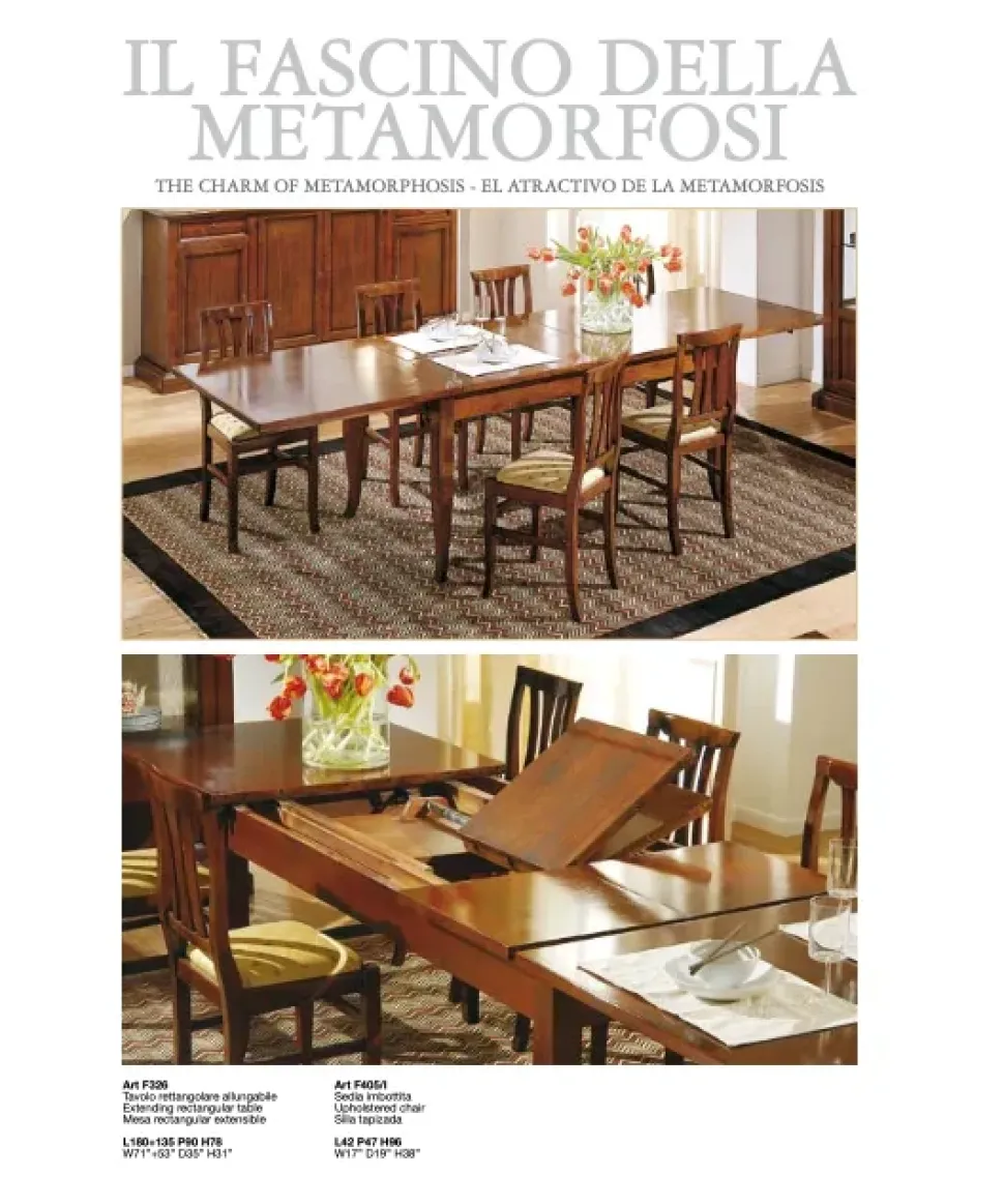 Tavolo F326 Falegnameria italiana in OFFERTA OUTLET -60%