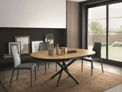 Tavolo Fahrenheit round Altacom in laminato Allungabile