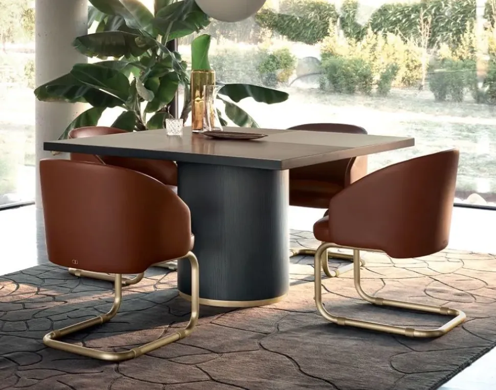 Tavolo in altri materiali quadrato Tavolo piano top ottone satinato Md work a prezzo ribassato