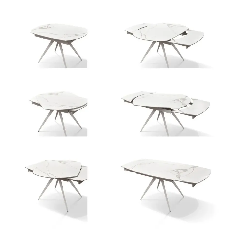 Tavolo in ceramica ellittico Tavolo ceramica allungabile Md work in offerta outlet