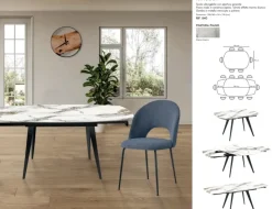 Tavolo in ceramica ellittico Tavolo Domus mobili a prezzo scontato