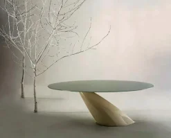 Tavolo in ceramica ovale Oasi Domitalia in offerta outlet