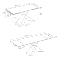 Tavolo in ceramica rettangolare Tempor 2062 Collezione esclusiva a prezzo ribassato