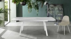 Tavolo in ceramica rettangolare Dylan Stones in offerta outlet