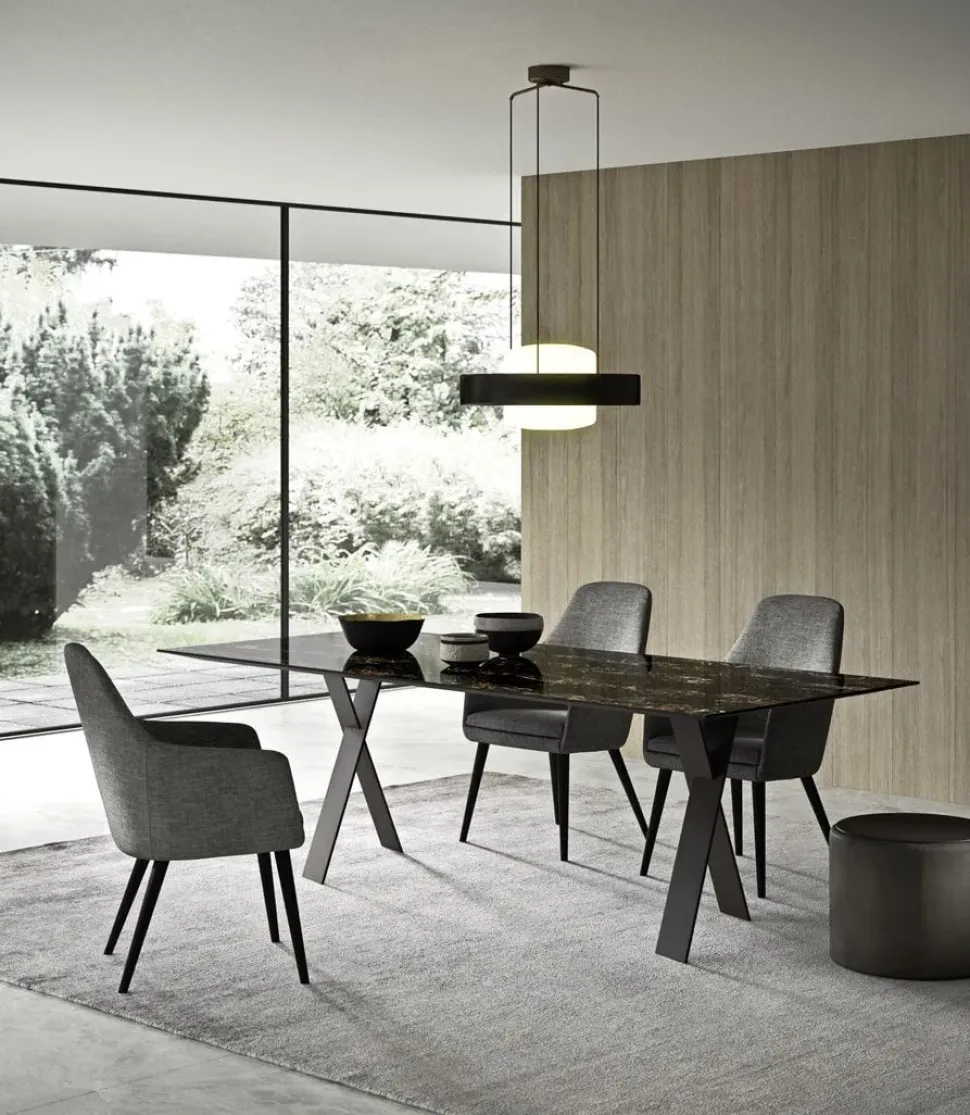 Tavolo in ceramica rettangolare Tailor Presotto a prezzo scontato