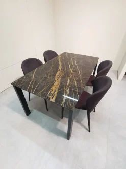 Tavolo in ceramica rettangolare Zenith t91 Friulsedie a prezzo ribassato