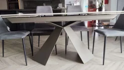 Tavolo in ceramica rettangolare Metropolis allungabile Scavolini a prezzo ribassato