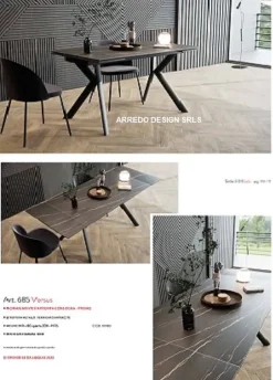 Tavolo in ceramica rettangolare Versus 685 * La seggiola a prezzo ribassato