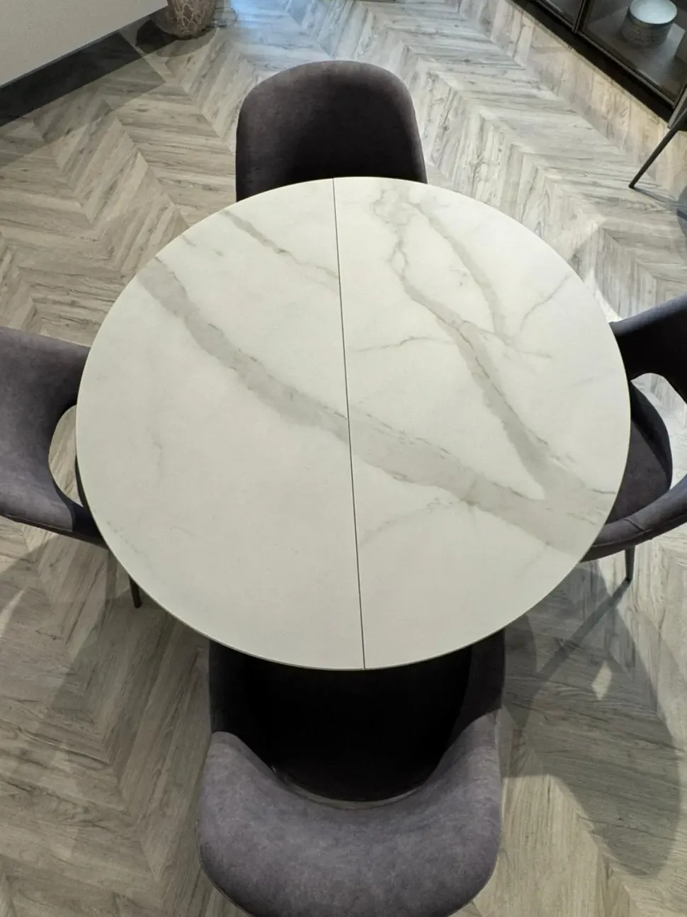 Tavolo in ceramica rotondo Fahrenheit round at109 105 Altacom in offerta outlet