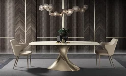 Tavolo in ceramica sagomato Tavolo luxury vetroceramica calacatta o nero greco Md work in offerta outlet