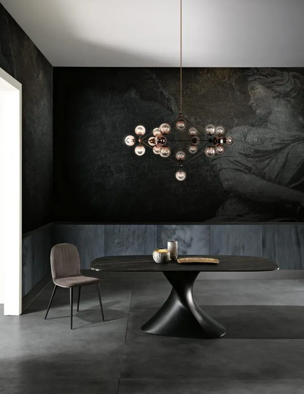 Tavolo in ceramica sagomato Tavolo luxury vetroceramica calacatta o nero greco Md work in offerta outlet