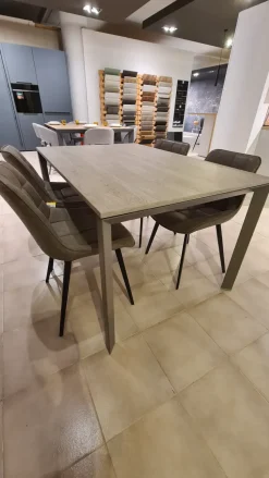 Tavolo in laminato rettangolare Tavolo + sedie  Artigianale in offerta outlet