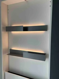 Tavolo in laminato rettangolare Wally office con libreria laterale Clei a prezzo scontato